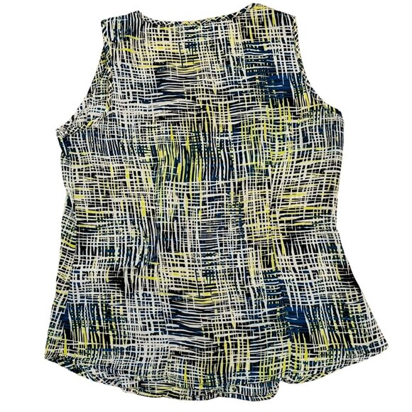 Spense Sleeveless Ruffle Blouse Womens Sz M LIghtweight in Abstract Print - Picture 4 of 8